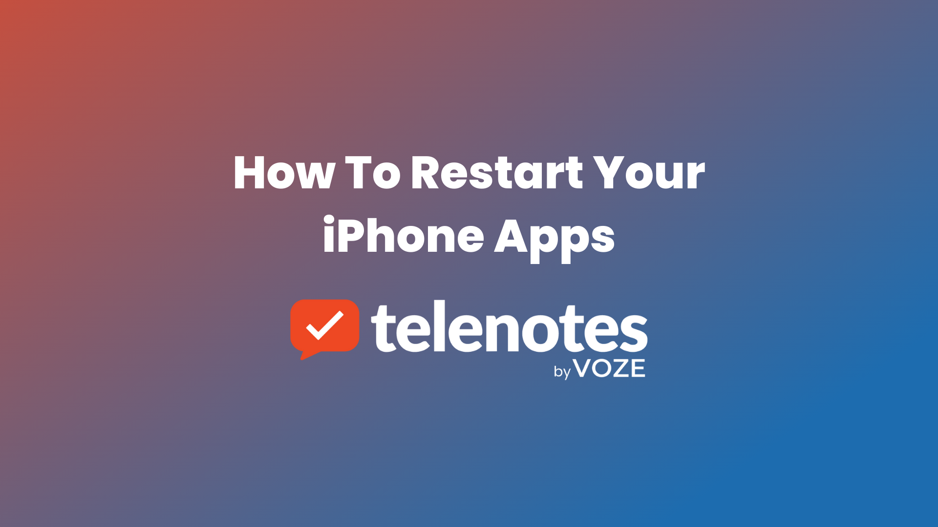 How To Restart Your iPhone Apps